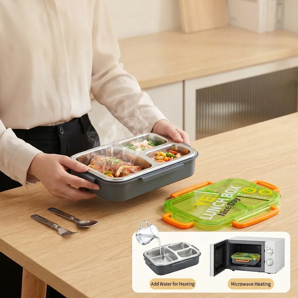 Microwavable 304 Stainless Ste - đánh giá và giá Meal Prep Or Prep Meal