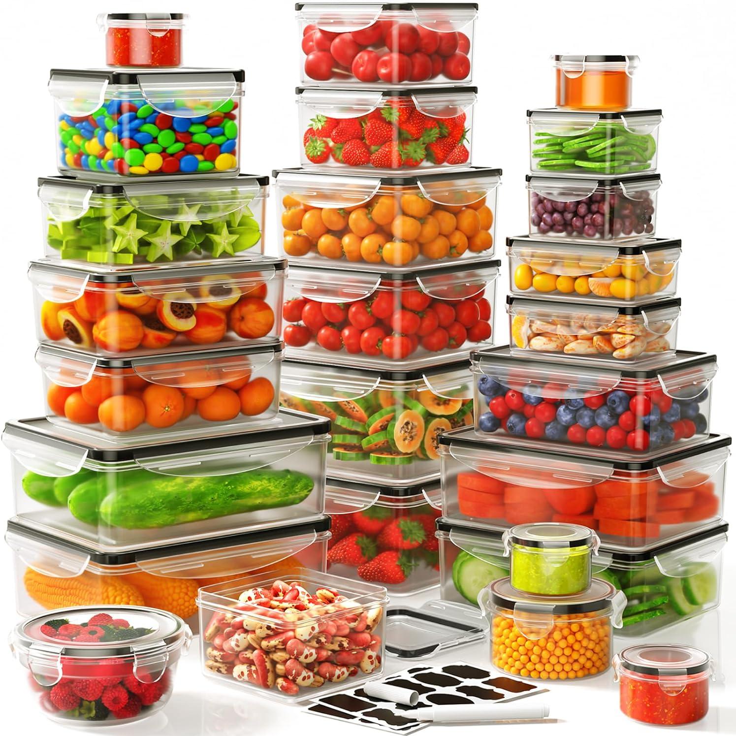 40PCS Airtight Food Storage Co - đánh giá và giá Meal Prep Kitchen