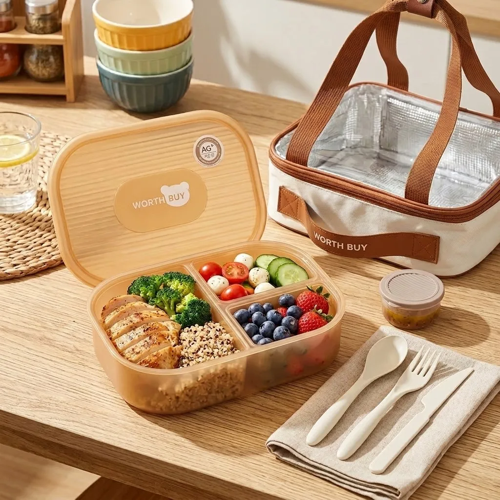 Divided Plastic Bento Box 3 Co - đánh giá và giá Meal Prep Or Prep Meal