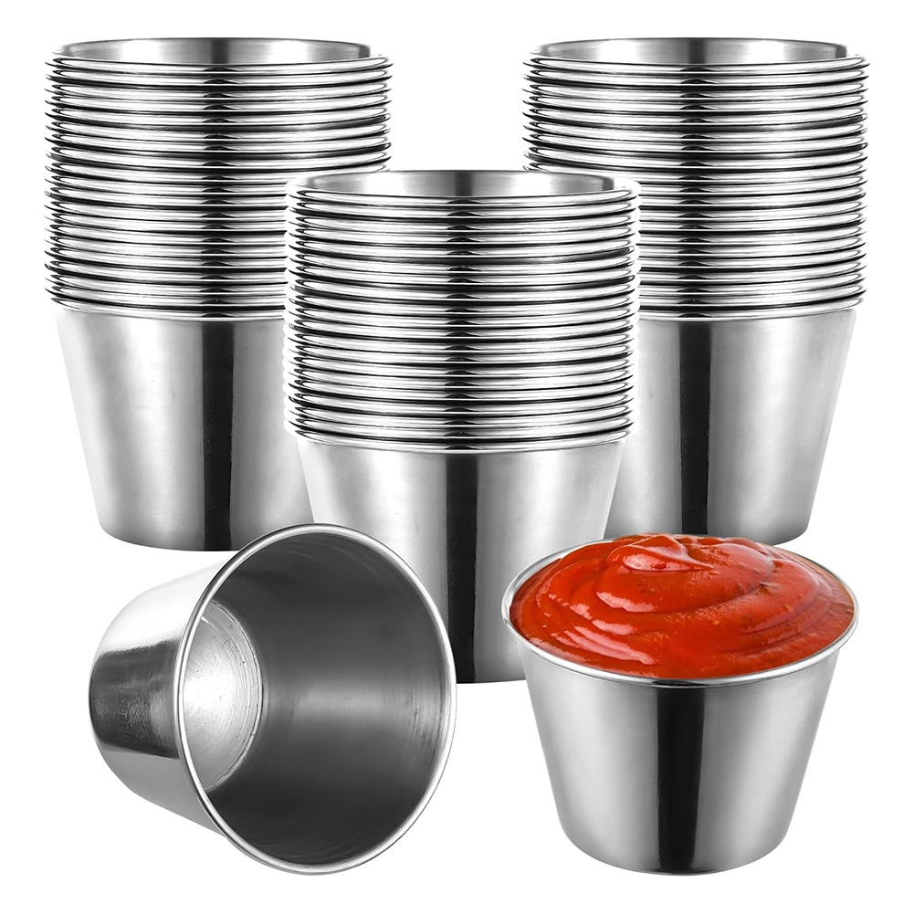 J1UL1N 60 Pcs Stainless Steel  - đánh giá và giá Sauce Dipping Cup