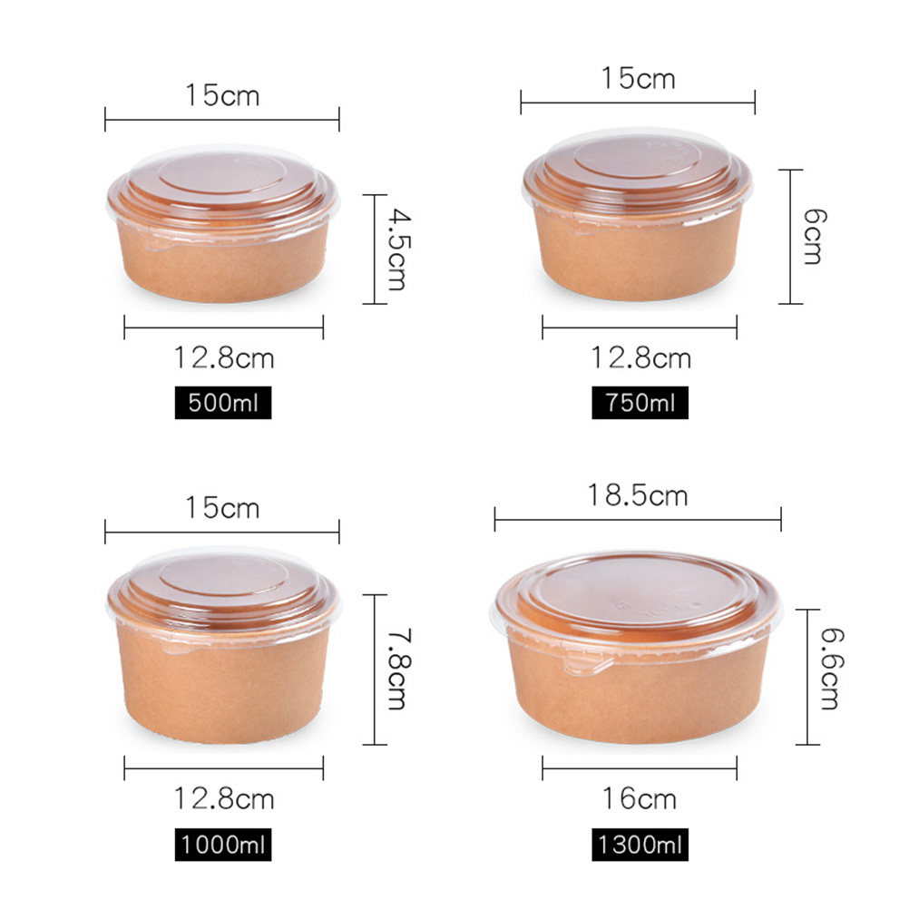 20pcs Kraft Paper Bowls Meal P - đánh giá và giá Meal Prep Bowl