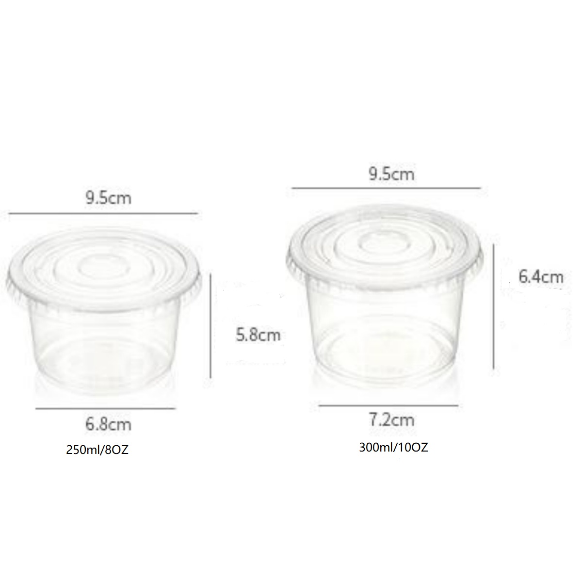8/10OZ Plastic Parfait Cups wi - đánh giá và giá Sauce Dipping Cup