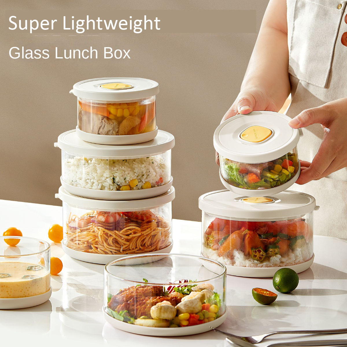 Glass Bowl with Airtight Cover - đánh giá và giá Meal Prep With Rice